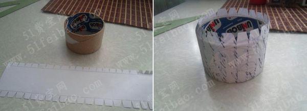 如何把纸芯废物利用做收纳桶教程