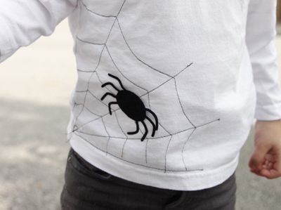 萬聖節蜘蛛人童裝T恤縫製教學