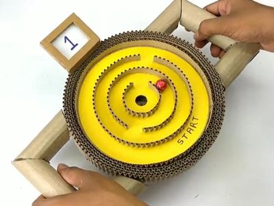 教你利用瓦楞纸手工制作弹珠迷宫