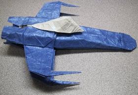 废纸DIY手工教程：星际战机折纸及图谱下载