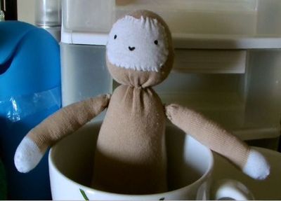 手缝袜子小猴子填充布娃娃制作教程
