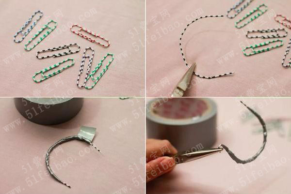 暑假小手工:怎麼用回形针制作玩具小弓箭