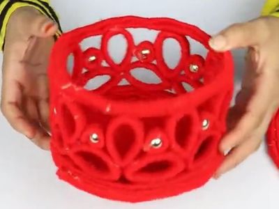 怎么使用报纸制作一个镂空收纳盒子