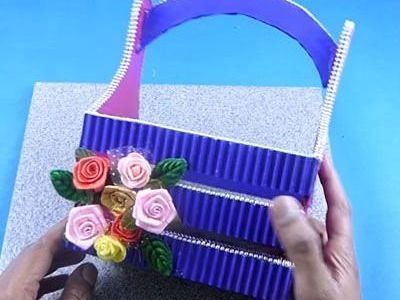 DIY瓦楞纸手提篮