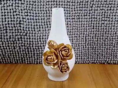 塑料瓶回收DIY美丽花瓶的方法图解