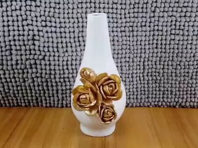 塑料瓶回收DIY美丽花瓶