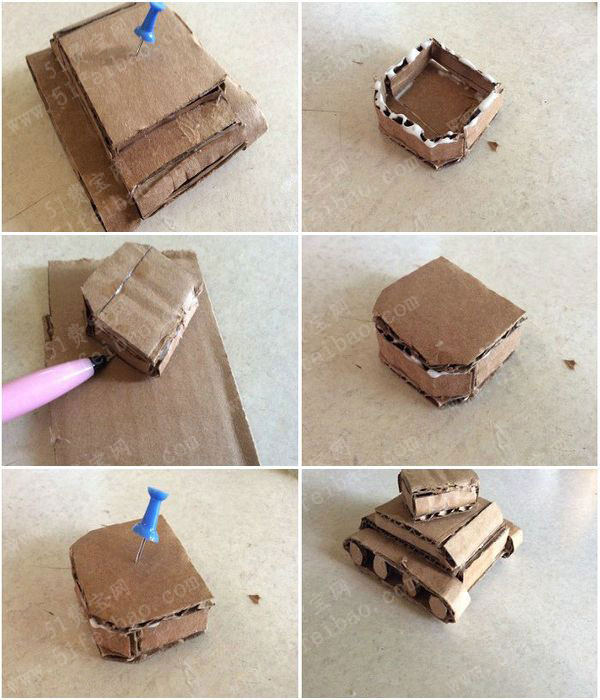 纸坦克(废物利用手工diy小制作)