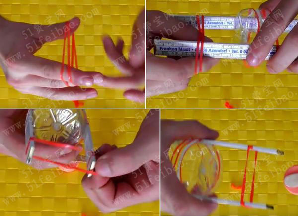 矿泉水瓶子手工diy橡皮筋动力小艇 - 废物利用手工diy