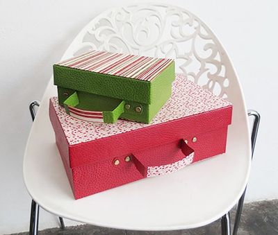 利用废鞋盒做收纳盒旅行箱制作教程