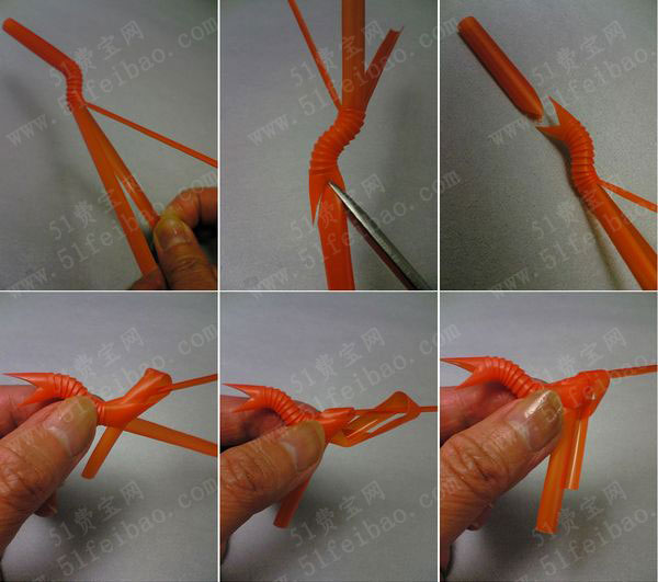 怎么使用吸管做手工编织笼子里的小鸟