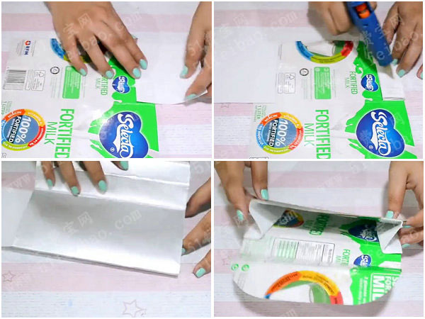 使用牛奶盒錫紙DIY獨角獸創意筆袋