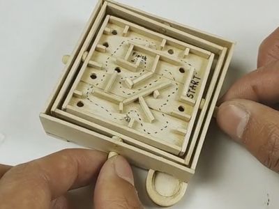 雪糕棒DIY制作小巧创意的翻板迷宫玩具