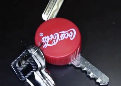 自制带收纳功能钥匙圈手柄挂件