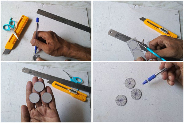 废纸板手工制作，复古火车头笔筒DIY做法图解