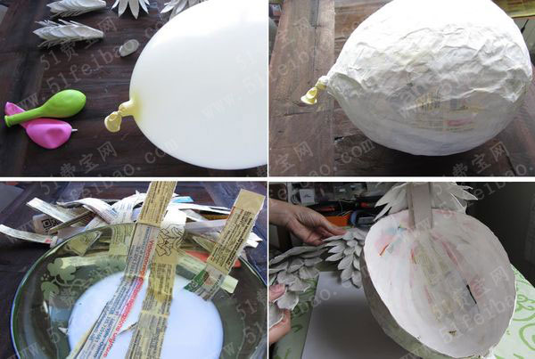 利用鸡蛋托盘制作的彩色大公鸡摆偶 - 废物利用手工diy小制作 - 51费