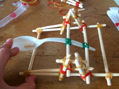 免洗筷手工制作投石机/DIY投掷器玩具