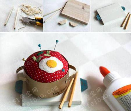 利用易拉罐做小手工，DIY创意小砂锅针插
