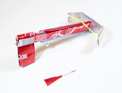 怎样使用易拉罐做手工十字弩玩具