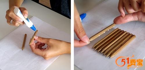 怎么用铅笔头做个性文具笔筒