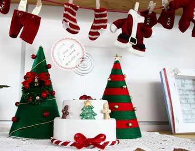 韩版圆锥塔形圣诞节圣诞树摆设品制作过程