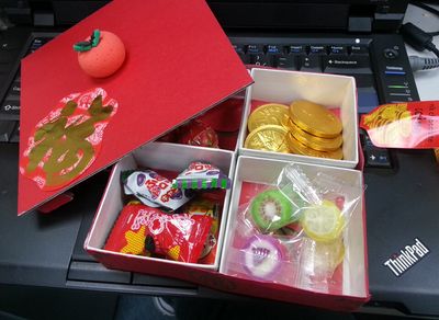 小纸盒制作春节diy贺年全盒