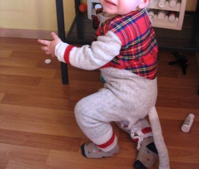 袜子diy制作小孩子衣服猴子童装教程