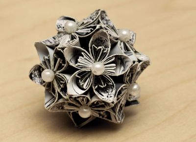 廢紙回收小製作：DIY漂亮紙藝花球