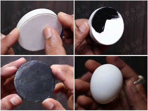 废鸡蛋壳制作有趣摆件，手工DIY萌萌哒小企鹅