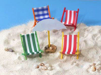原创沙滩椅及太阳伞迷你摆件图解做法