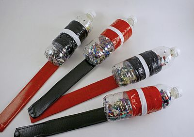 塑料瓶DIY啦啦队呐喊助威摇摇摇铃棒