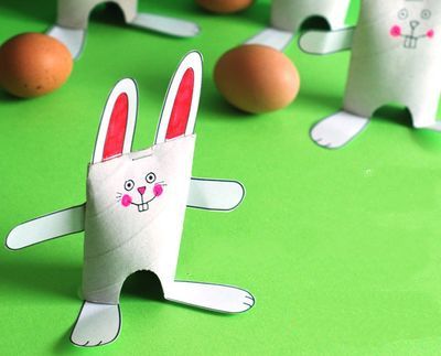 DIY复活节幼儿园手工作业小兔子