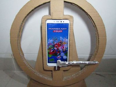 用硬纸板手作手游方向盘手柄