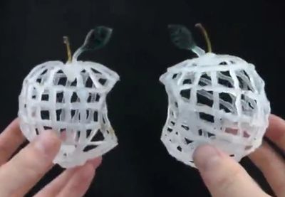 利用热熔胶DIY缺口苹果小饰品