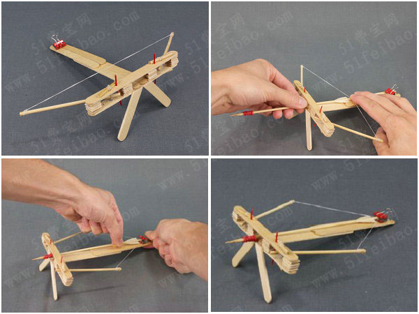 怎样diy棒冰棍十字弓制作教学