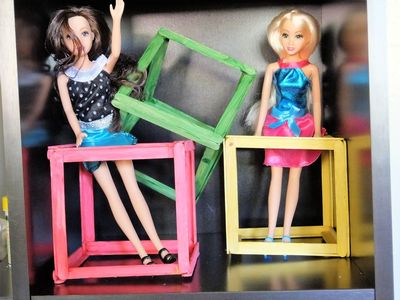 棒冰棍子DIY立方体展示框