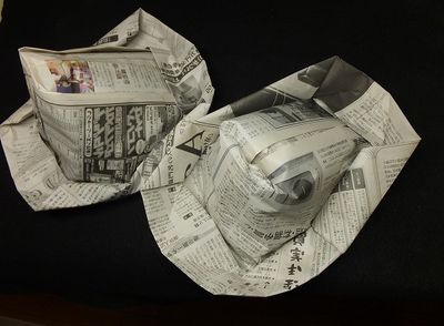 利用废报纸DIY油漆工帽子折纸教学
