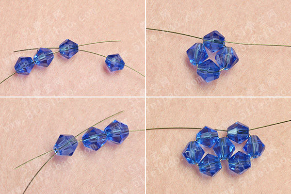 自己做手编串珠宝石戒指图解教学