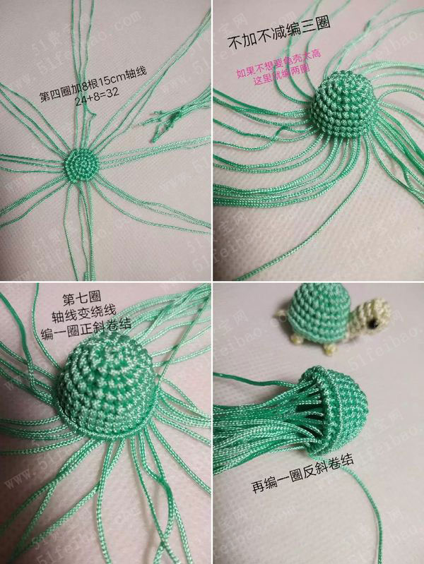diy手工编绳编织可爱的小乌龟编法教程