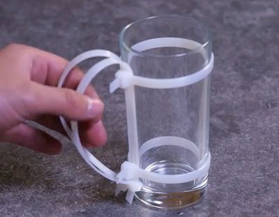 DIY免破损改造玻璃杯防烫拎手