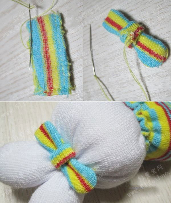 用袜子diy可爱的娃娃bunny兔酱 废旧物品手工制作 51费宝网