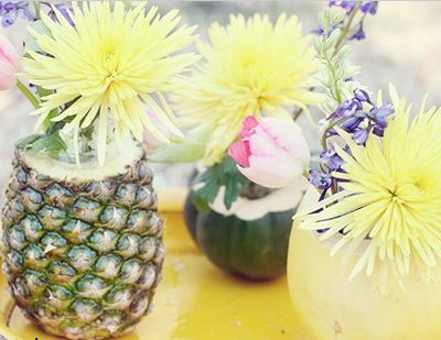 菠萝皮的作用之DIY菠萝花瓶的做法