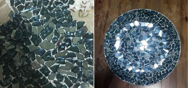 破镜重圆：利用碎玻璃制作另类装饰盘艺术品- 废旧物品手工制作- 51费宝网
