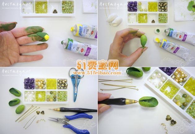 蚕茧制作小手工|蚕茧做手工艺品豌豆耳环