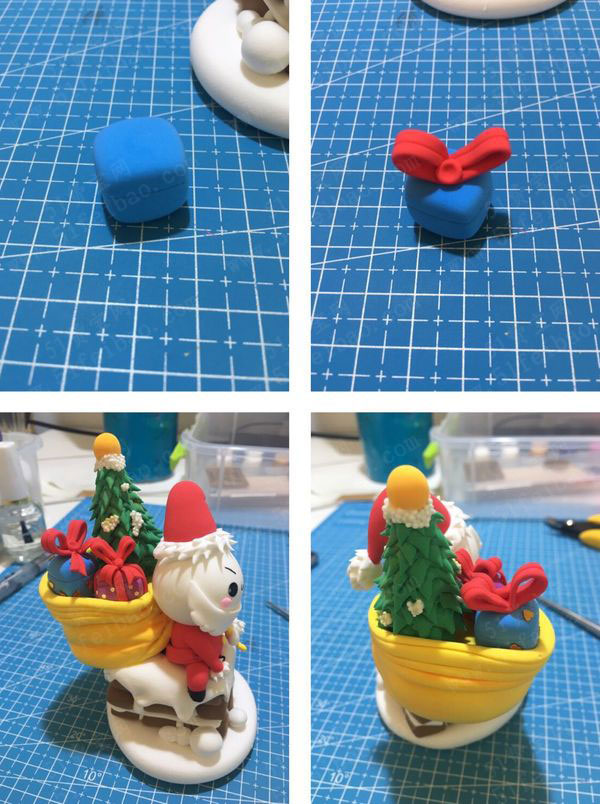 长草颜团子君圣诞粘土主题作品