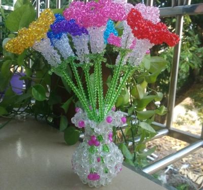 DIY唯美系手工串珠牵牛花详情教学