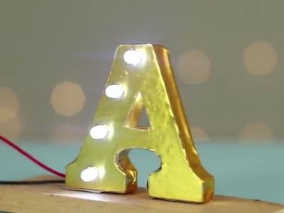 怎么做LED字母台灯