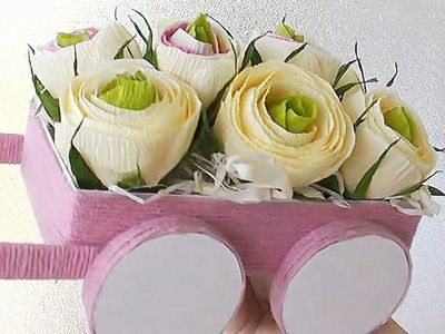 DIY家居装饰小花车的制作方法