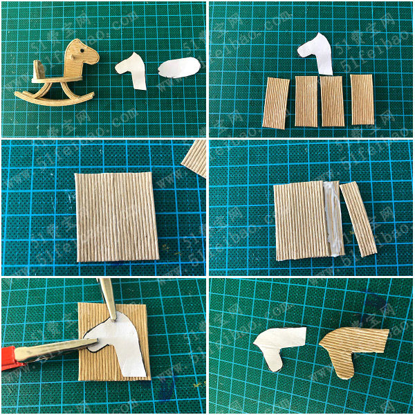 纸藤手工编织,diy迷你小木马手工制作教学 - 废旧物品手工制作 - 51费