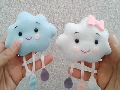 布艺DIY云朵宝宝挂件