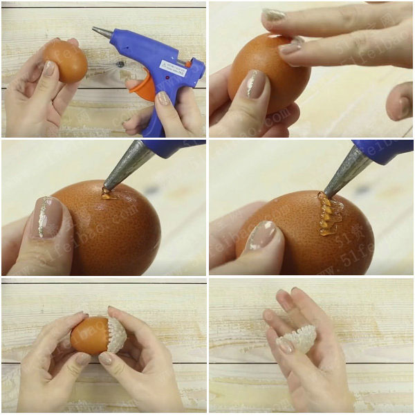 教你做创意小鸡崽热熔胶鸡蛋托